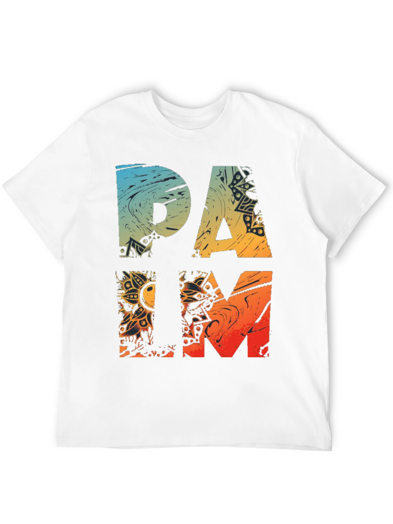 Palm Graphic Tee - Cool Mens Black T-Shirt
