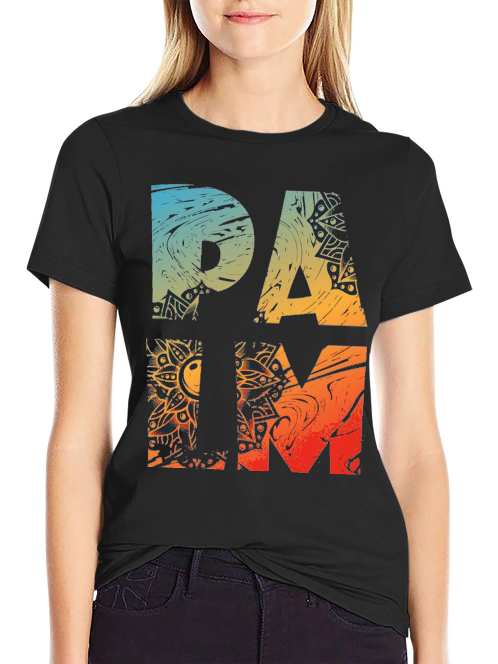 Palm Graphic Tee - Cool Mens Black T-Shirt