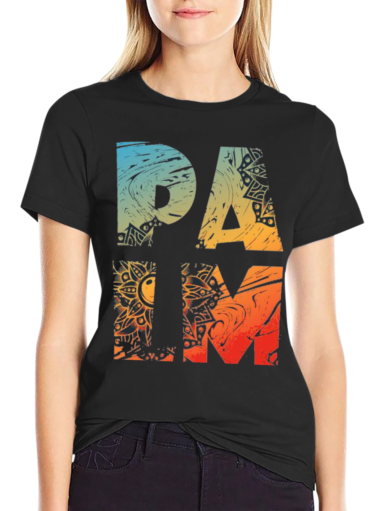 Palm Graphic Tee - Cool Mens Black T-Shirt
