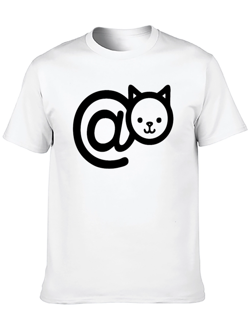 Cool Cat-At Sign Black T-Shirt