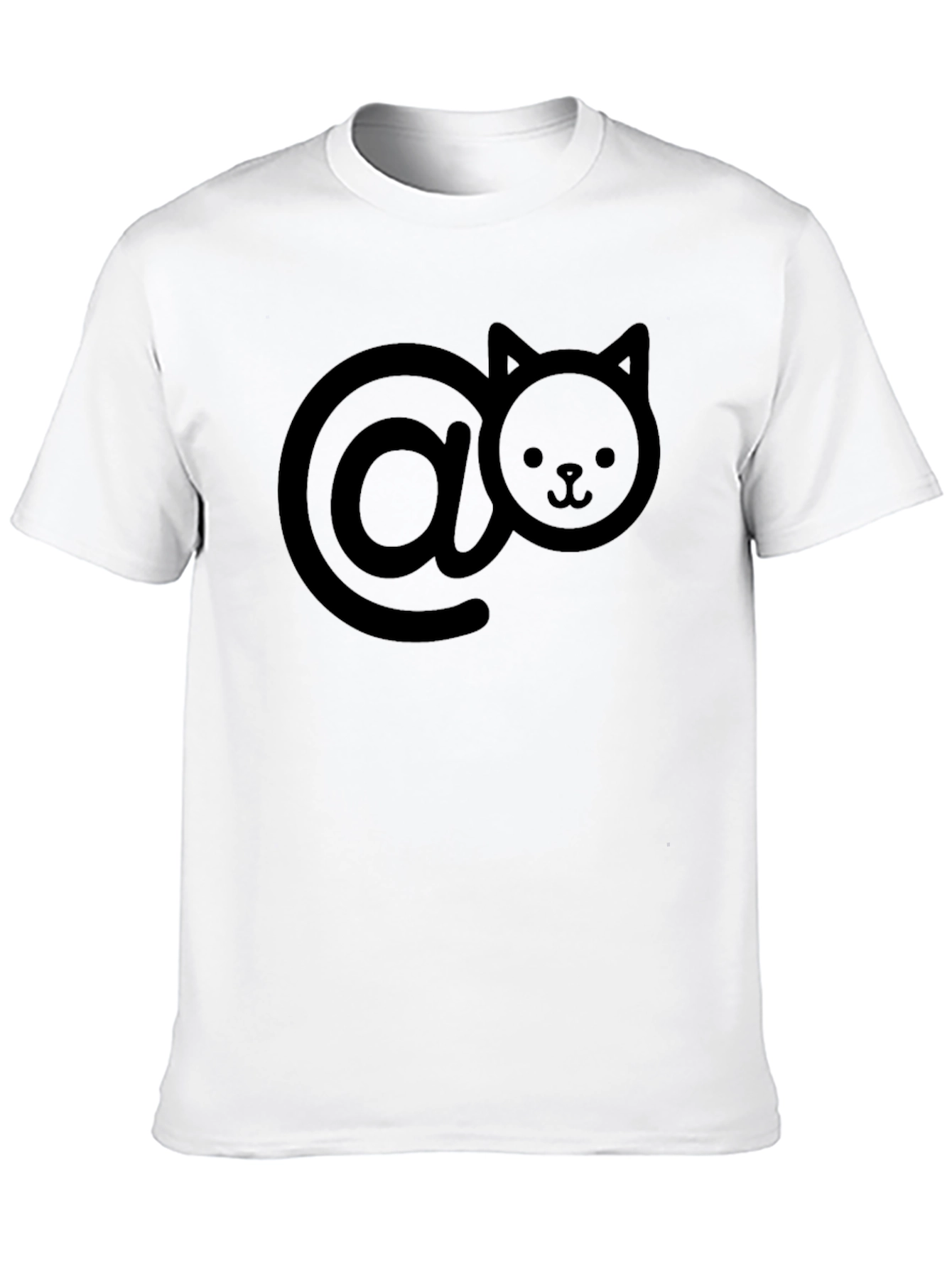 Cool Cat-At Sign Black T-Shirt