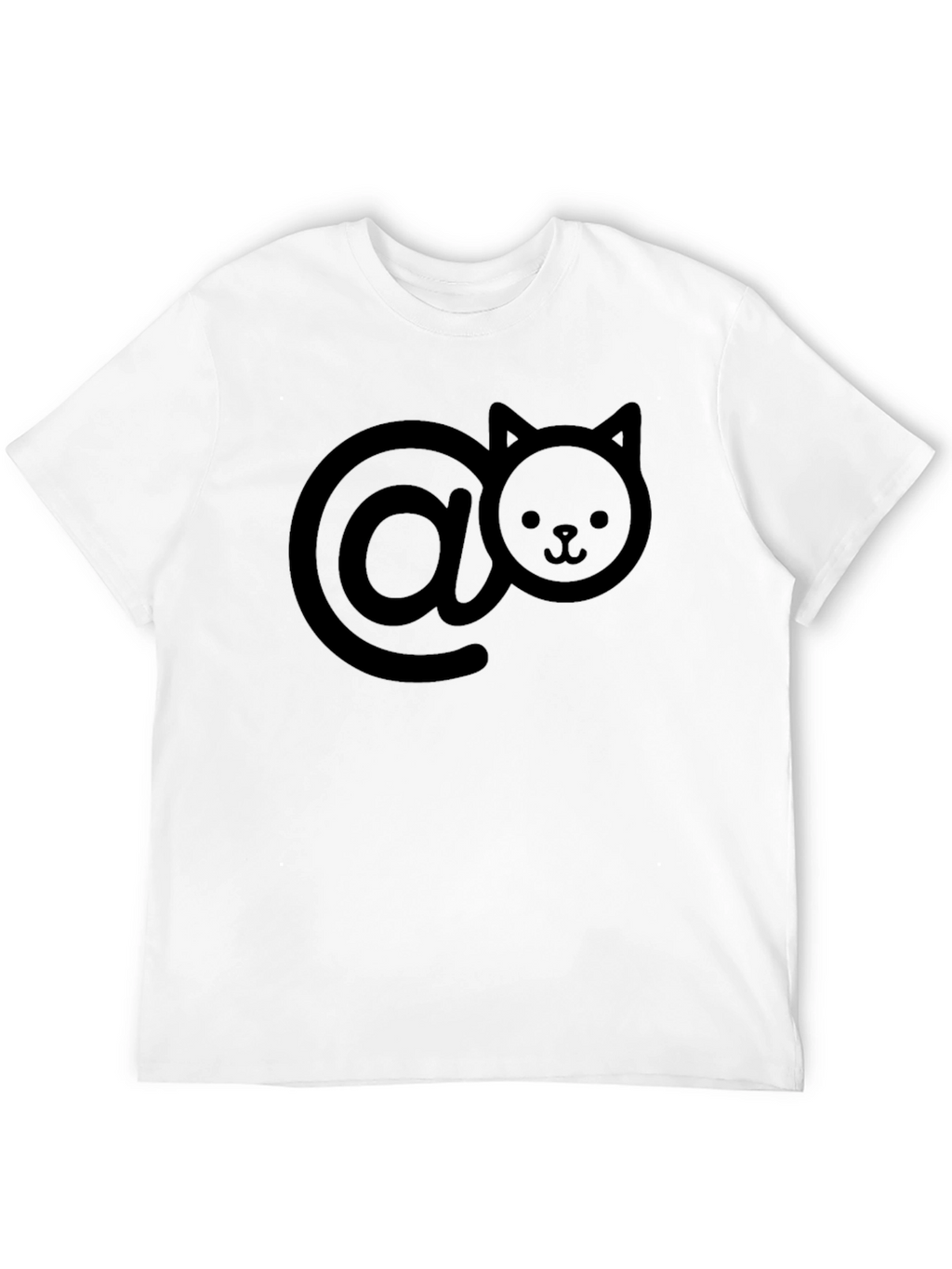 Cool Cat-At Sign Black T-Shirt
