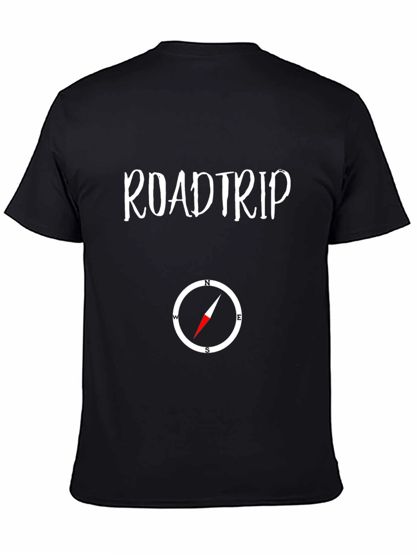 Roadtrip Compass Graphic T-Shirt - Black