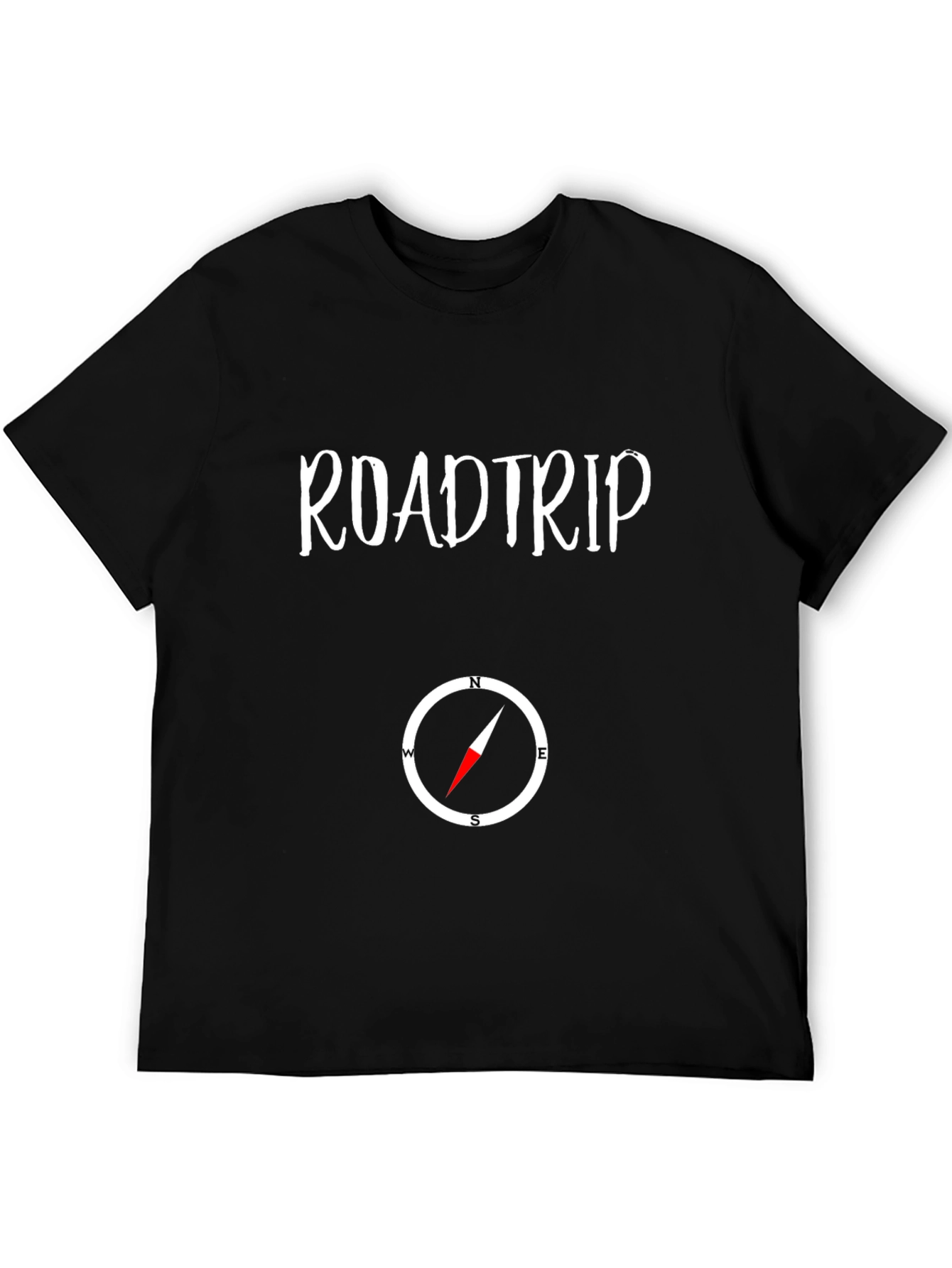 Roadtrip Compass Graphic T-Shirt - Black