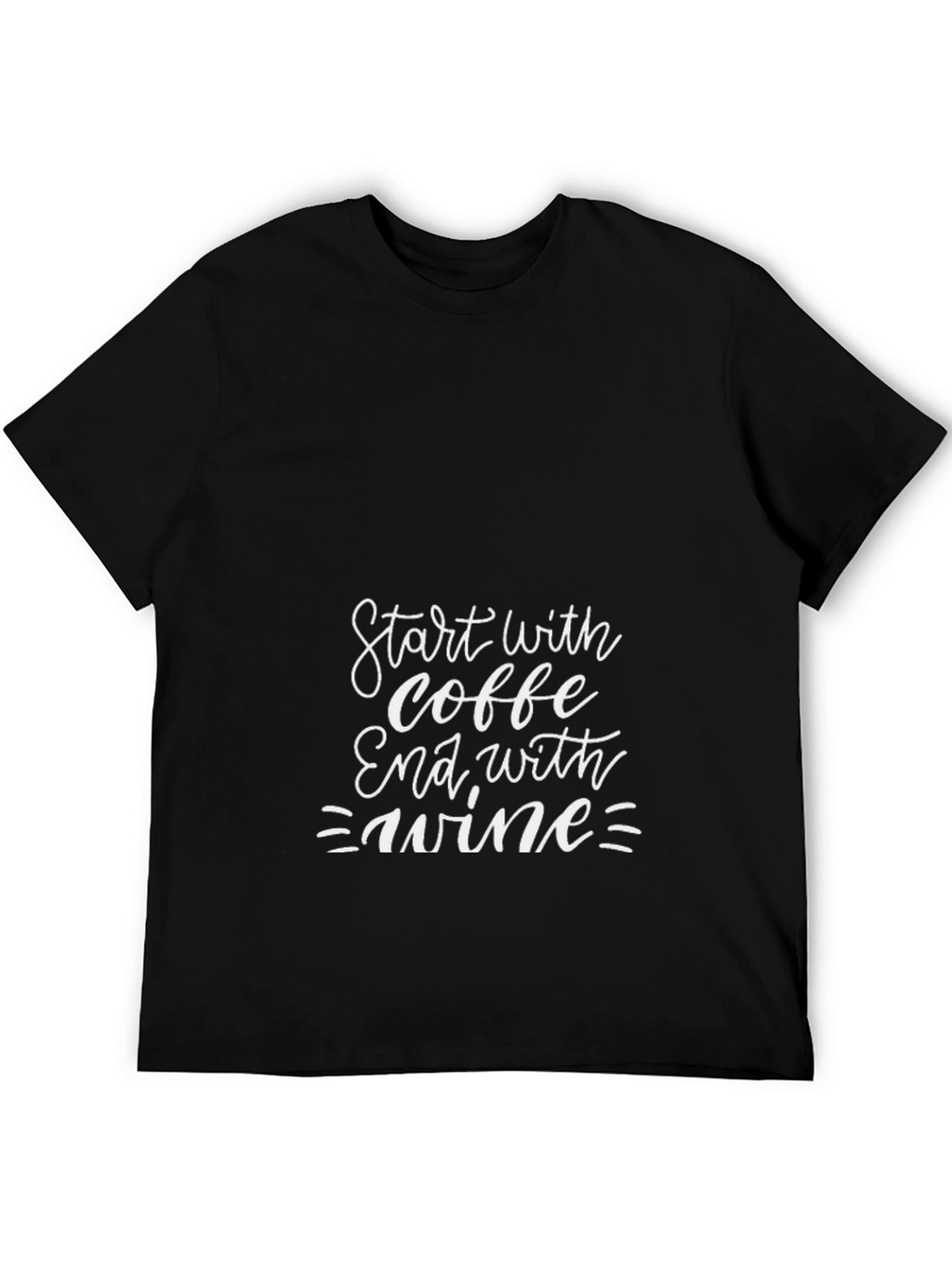 Coffee Then Wine Graphic T-Shirt