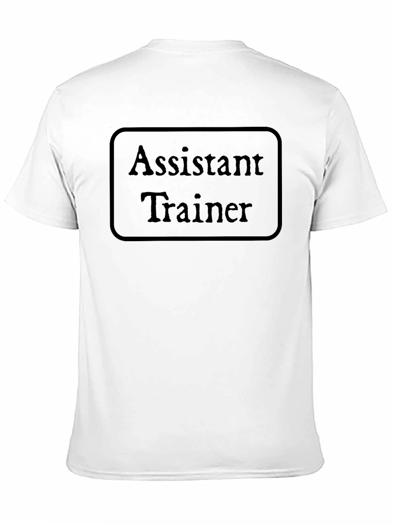 Assistant Trainer Black T-Shirt Crew Neck Casual