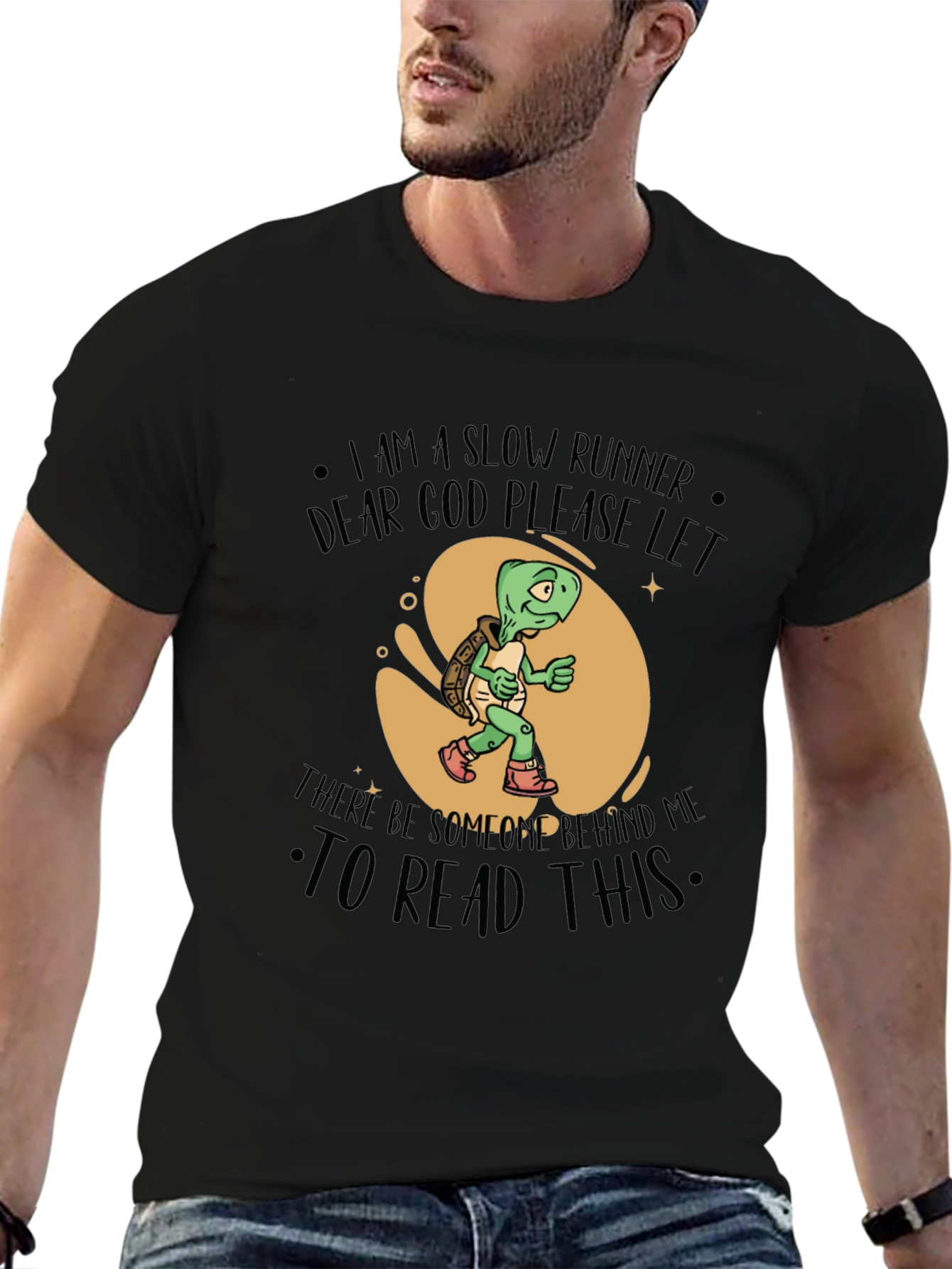 Slow Runner Turtle Graphic T-Shirt