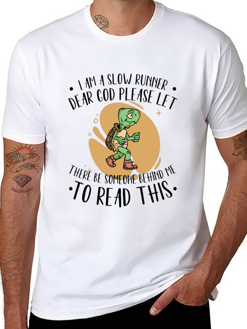 Slow Runner Turtle Graphic T-Shirt