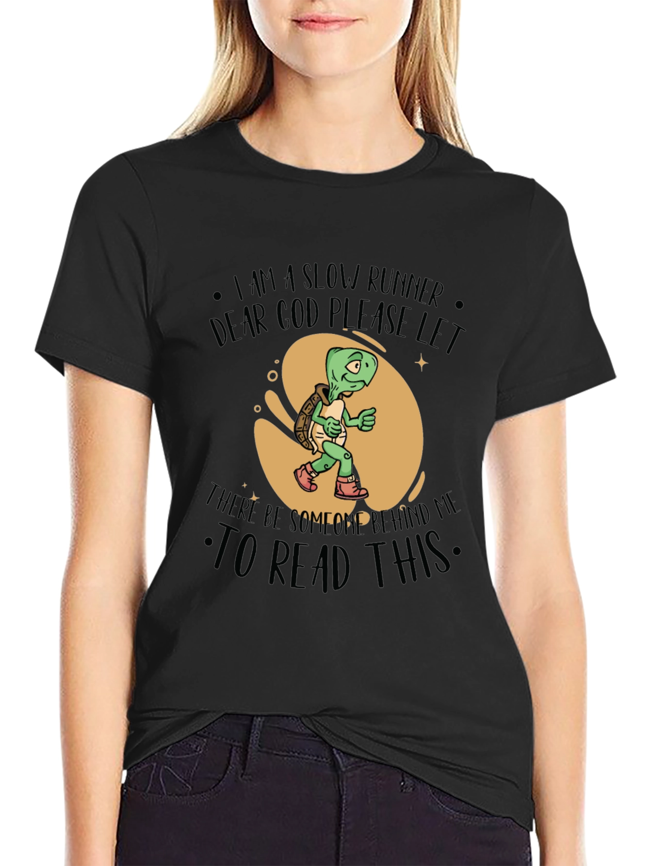 Slow Runner Turtle Graphic T-Shirt
