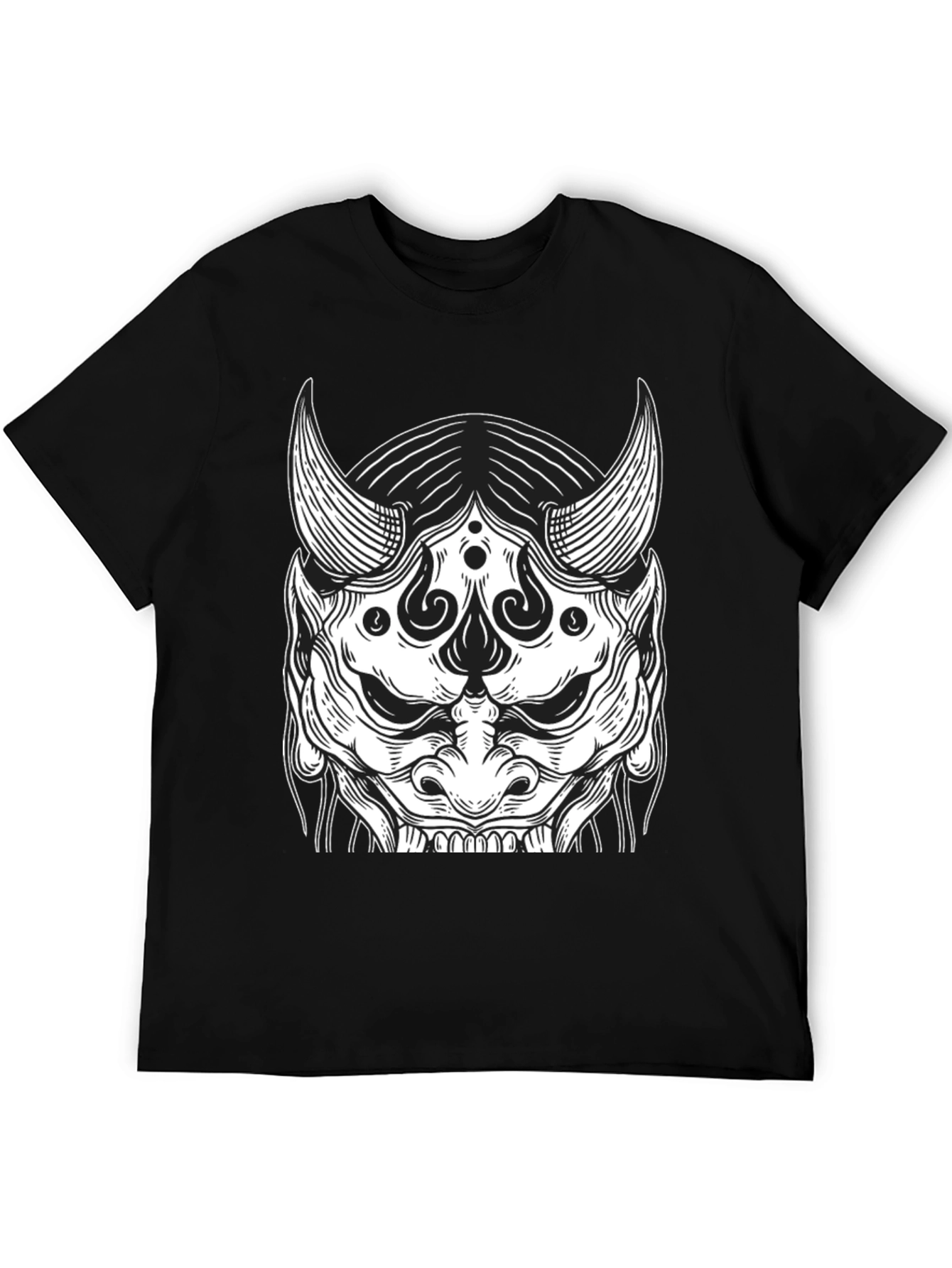 Black Oni Mask Graphic Tee