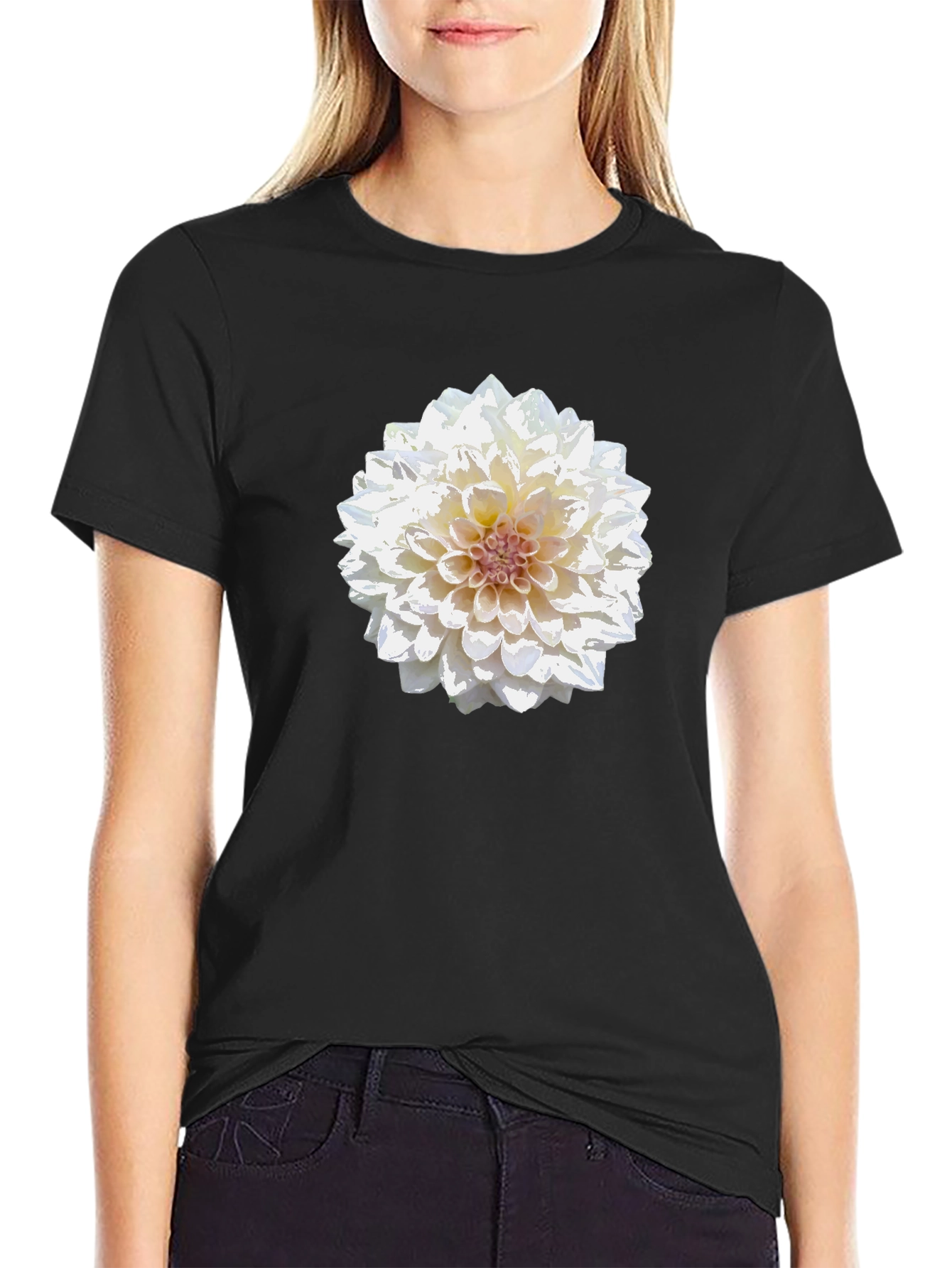 Floral Print Tee - Elegant Blossom Design