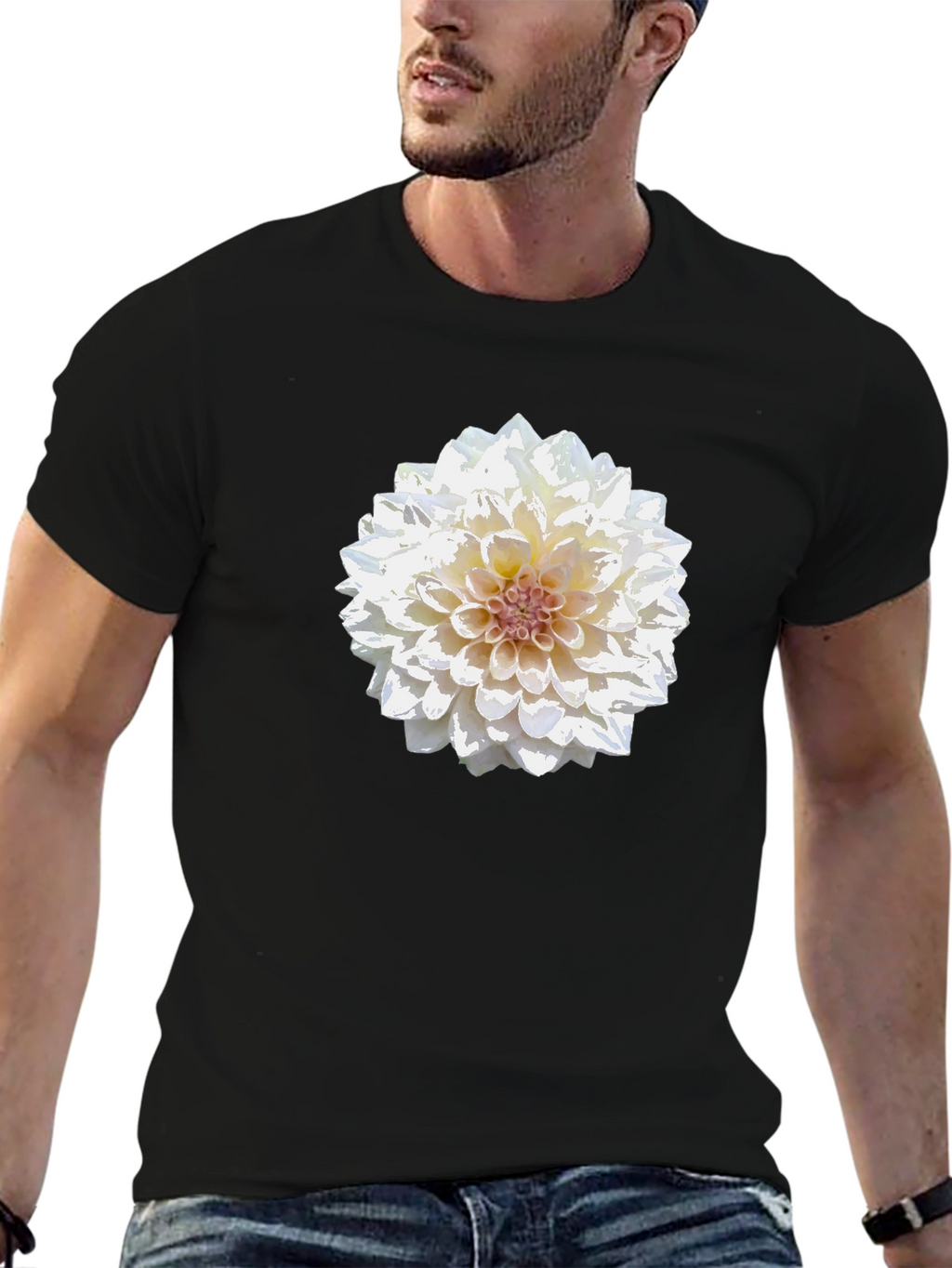 Floral Print Tee - Elegant Blossom Design