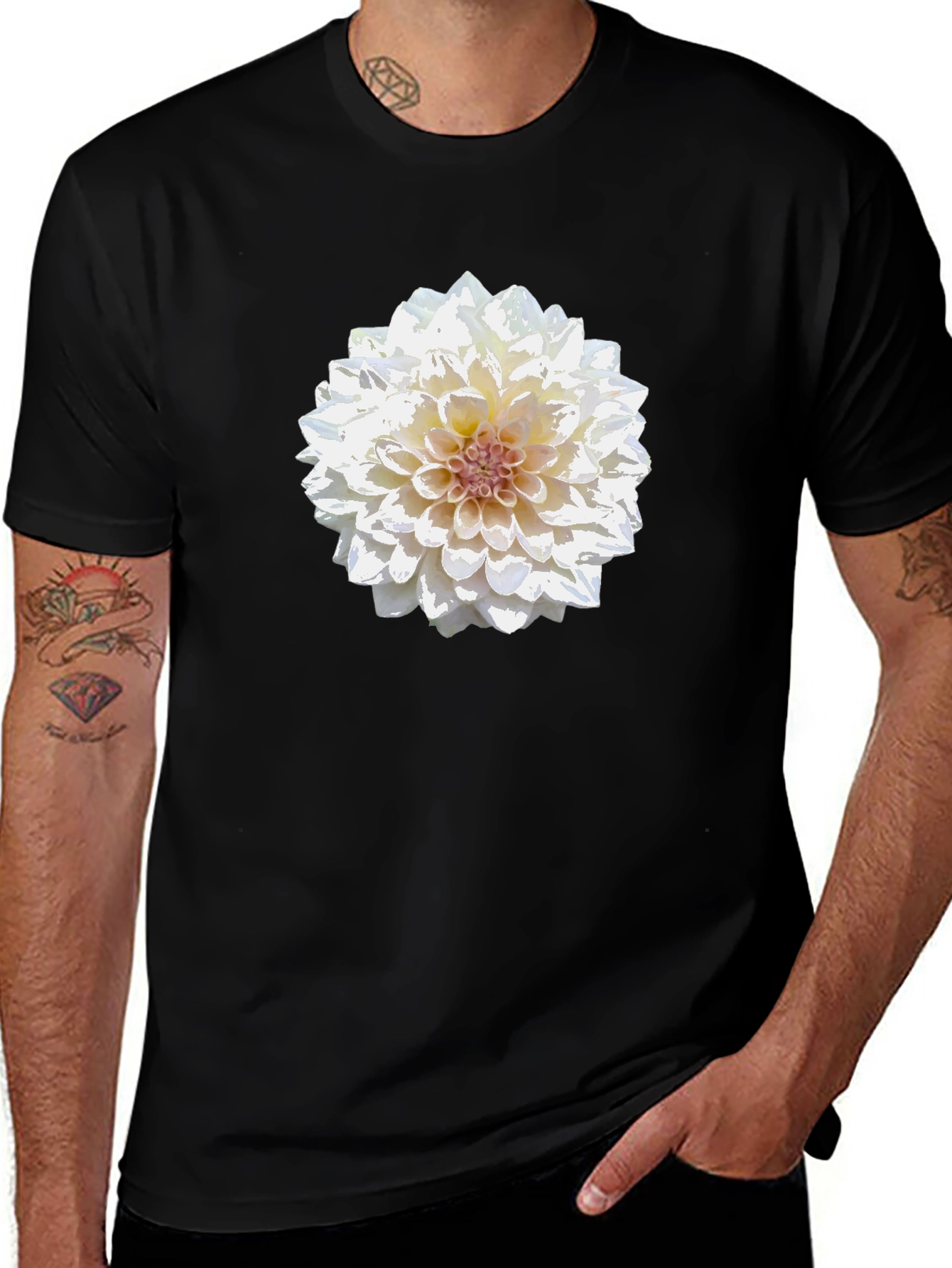 Floral Print Tee - Elegant Blossom Design
