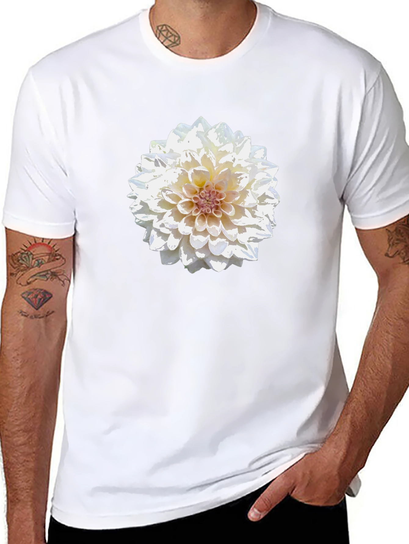 Floral Print Tee - Elegant Blossom Design