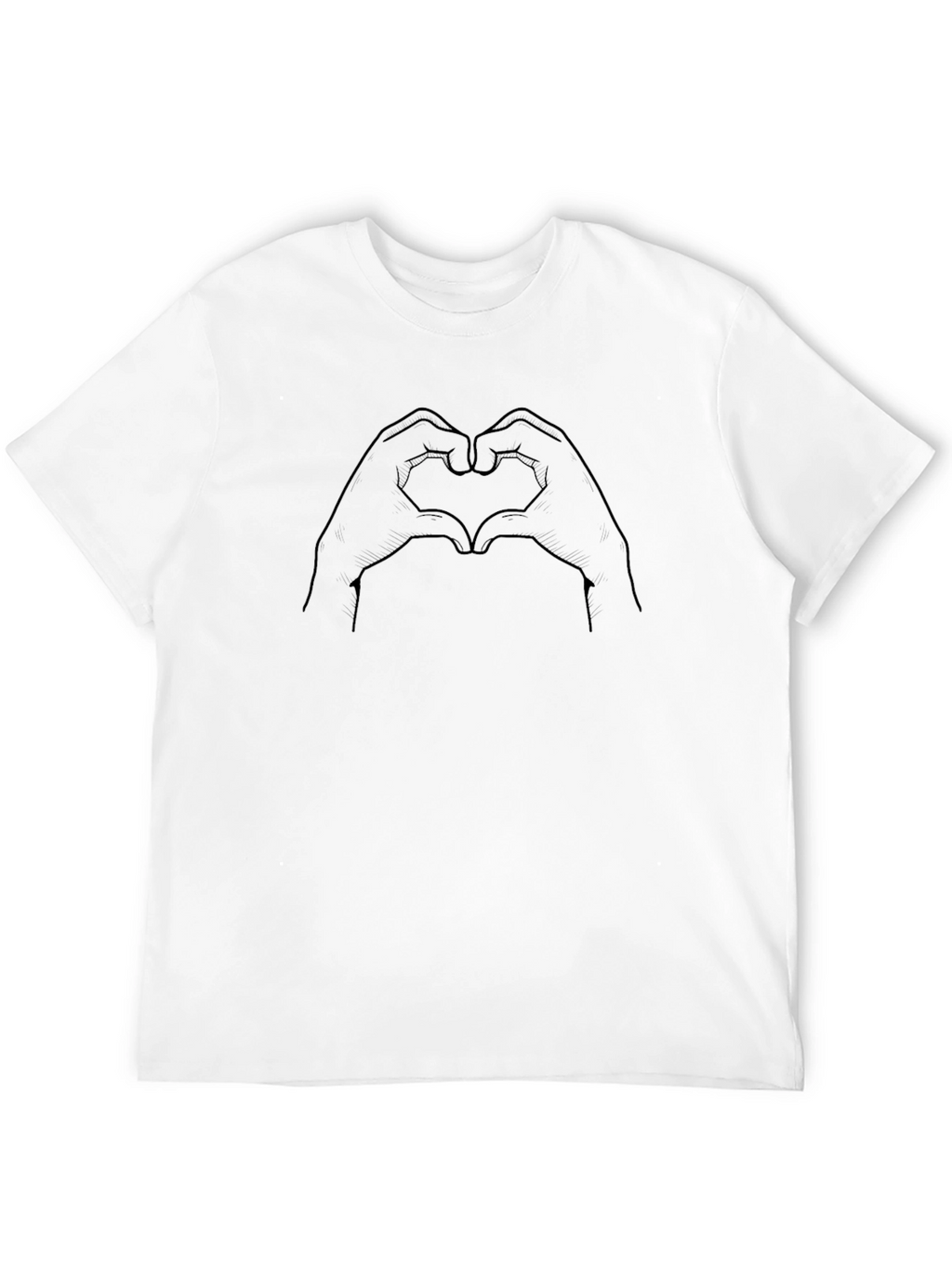 Heart Hands Graphic T-Shirt - Modern Casual Tee