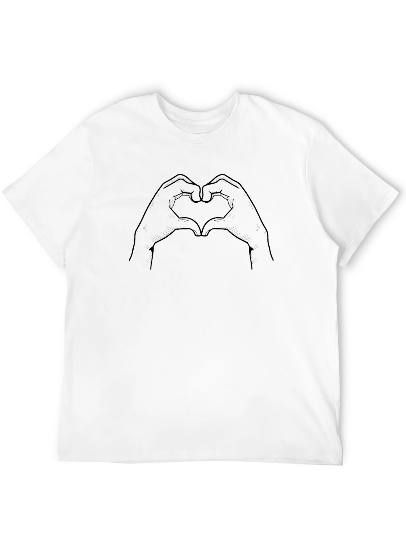 Heart Hands Graphic T-Shirt - Modern Casual Tee