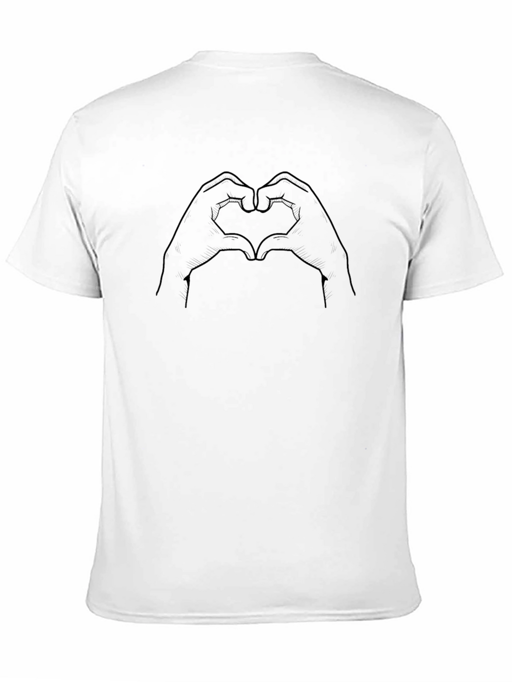 Heart Hands Graphic T-Shirt - Modern Casual Tee