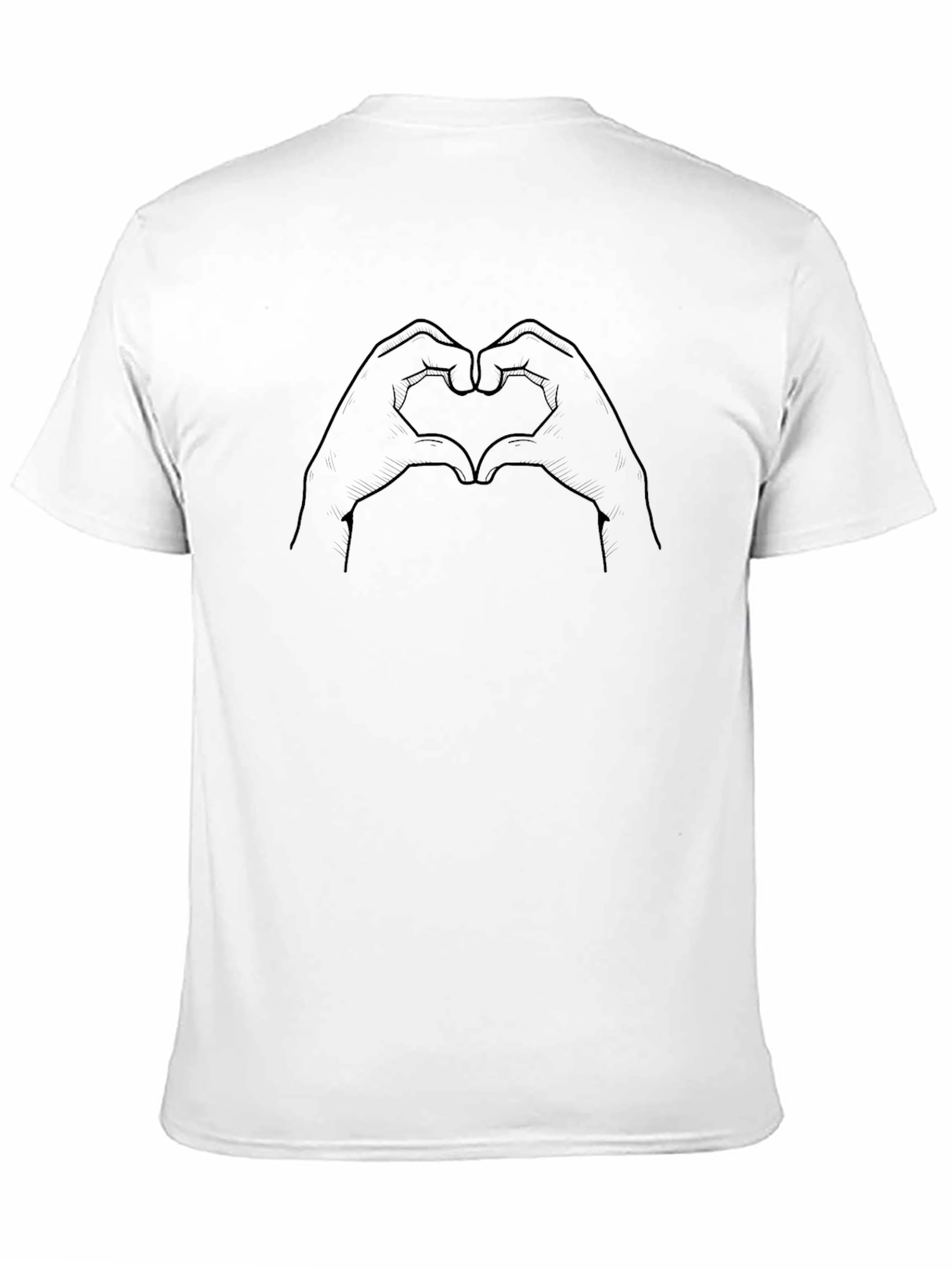 Heart Hands Graphic T-Shirt - Modern Casual Tee