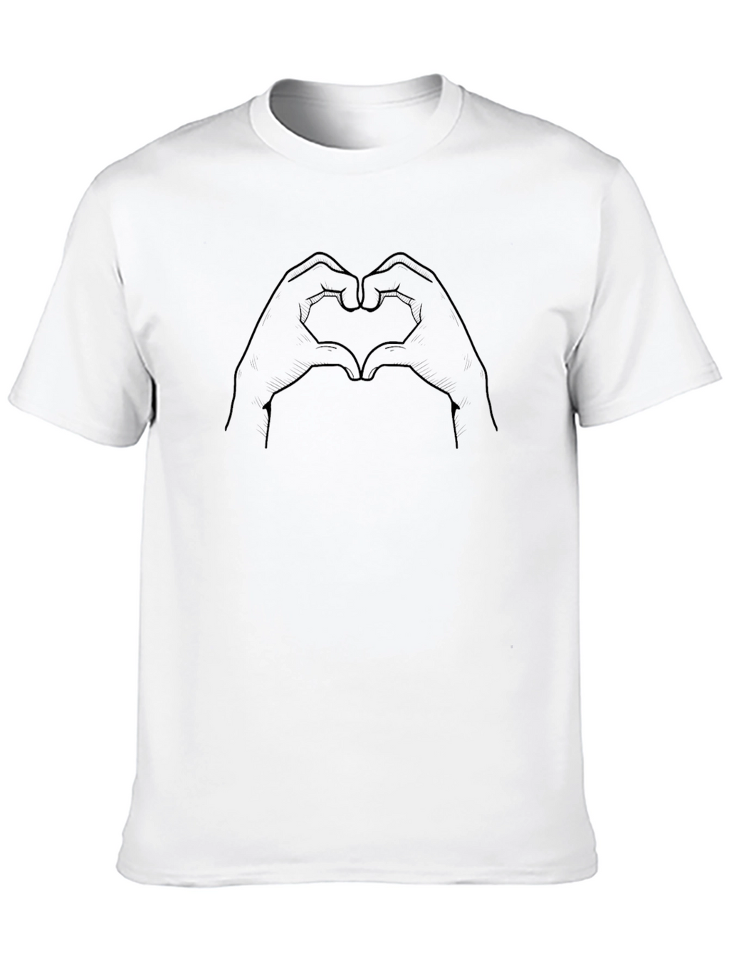 Heart Hands Graphic T-Shirt - Modern Casual Tee