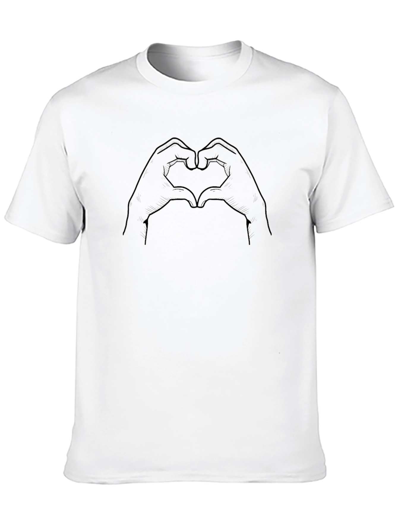 Heart Hands Graphic T-Shirt - Modern Casual Tee