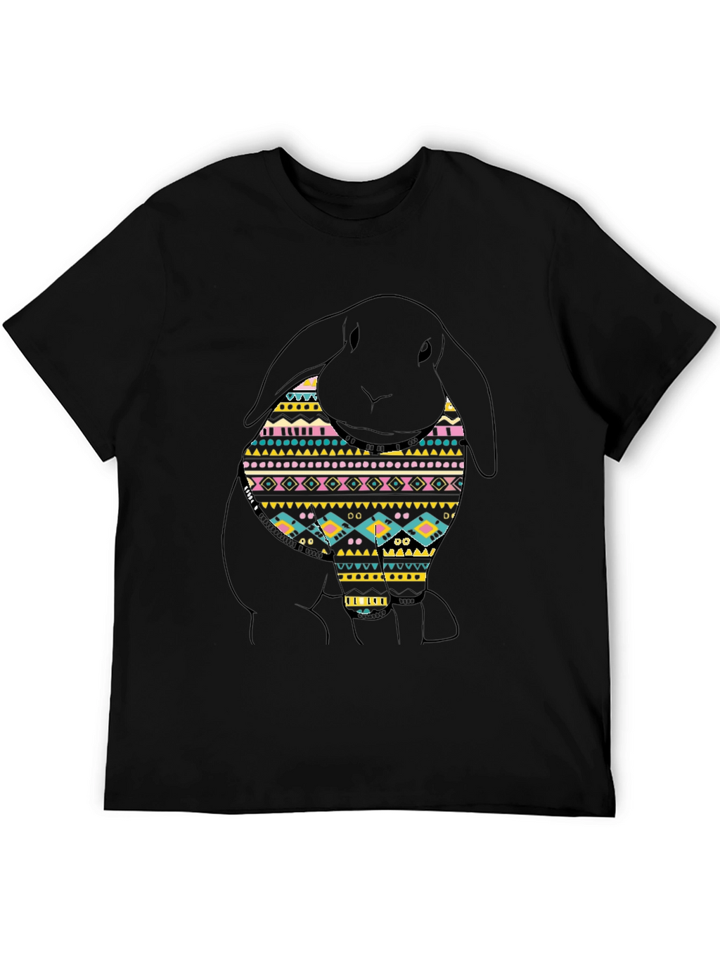 Rabbit Aztec Pattern T-Shirt