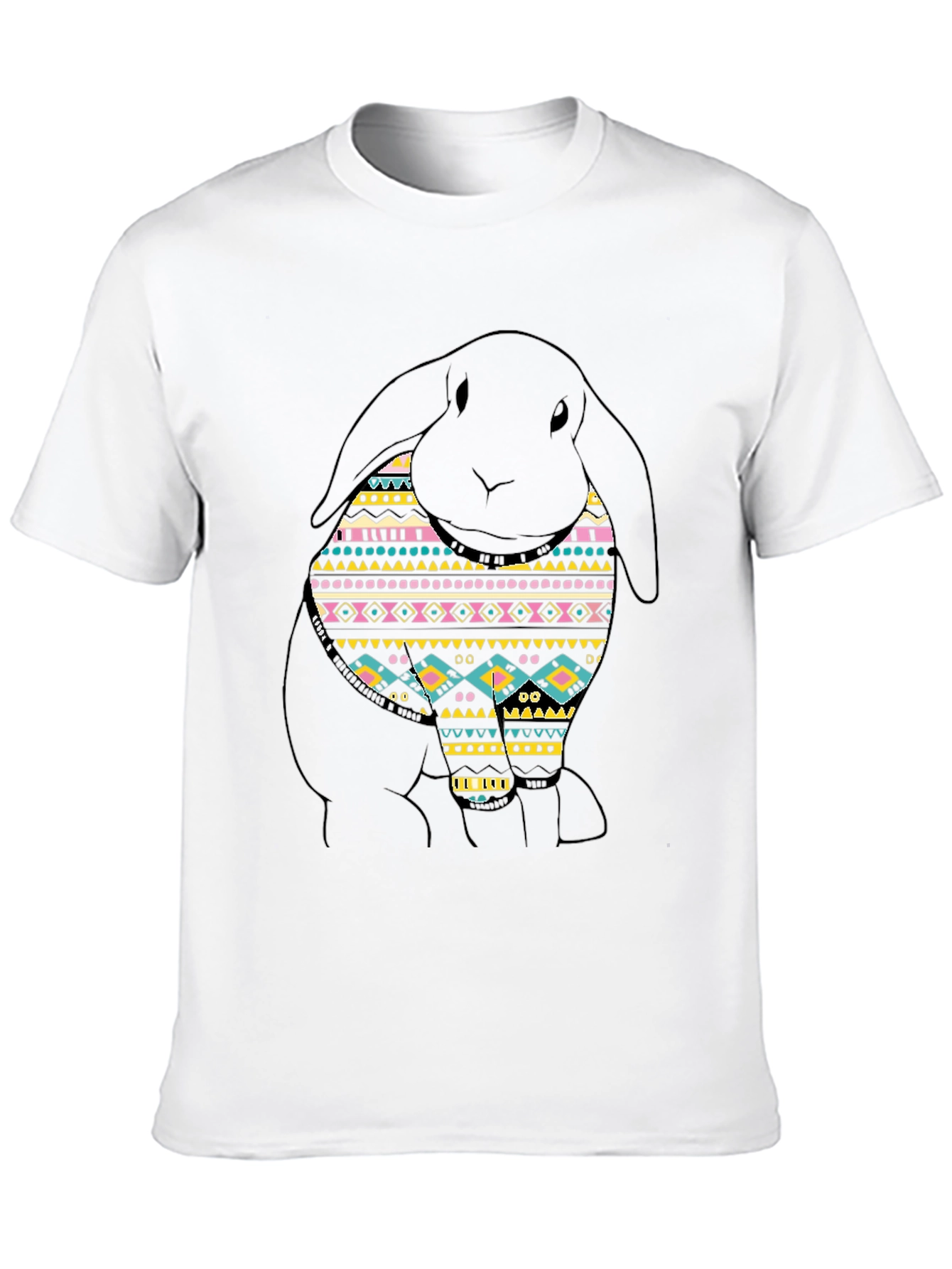 Rabbit Aztec Pattern T-Shirt