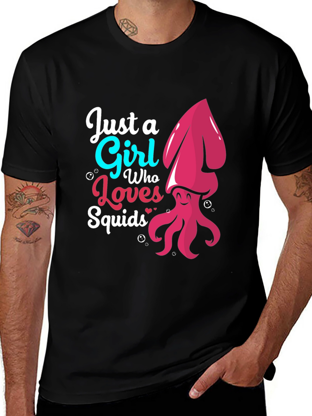Just A Girl Who Loves Squids Graphic T-Shirt