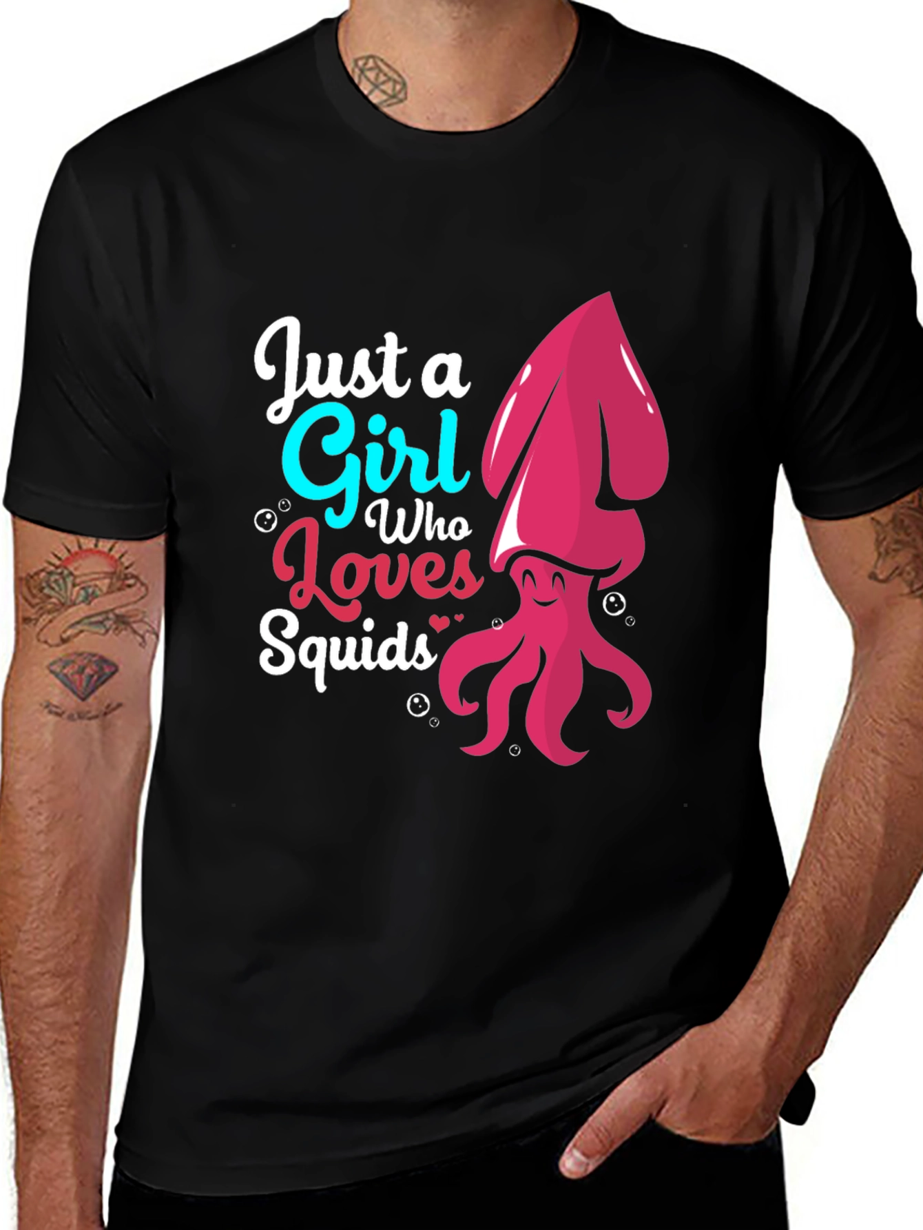 Just A Girl Who Loves Squids Graphic T-Shirt