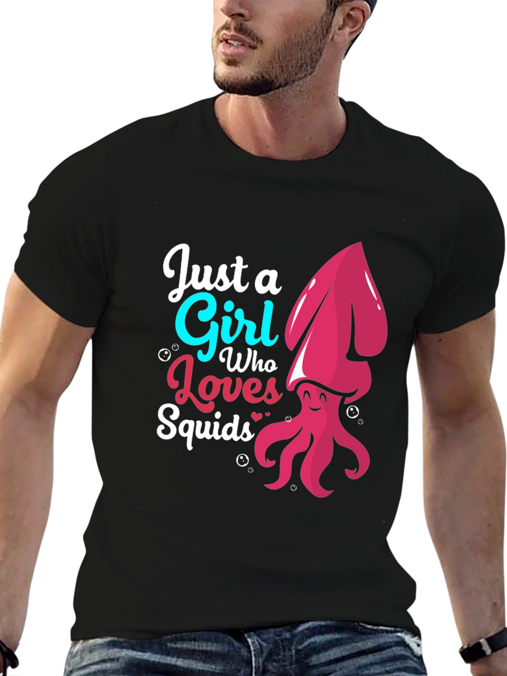 Just A Girl Who Loves Squids Graphic T-Shirt