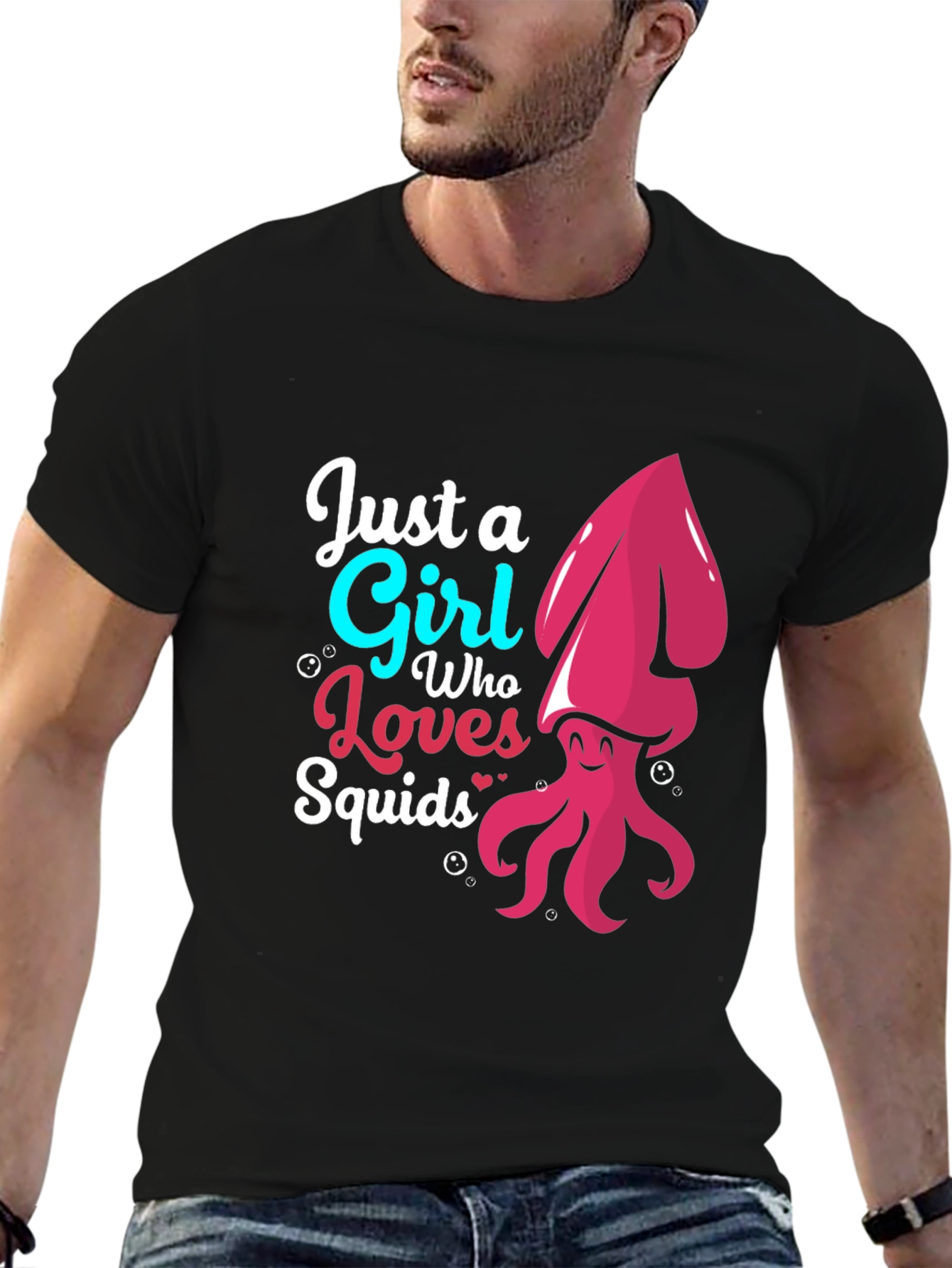 Just A Girl Who Loves Squids Graphic T-Shirt