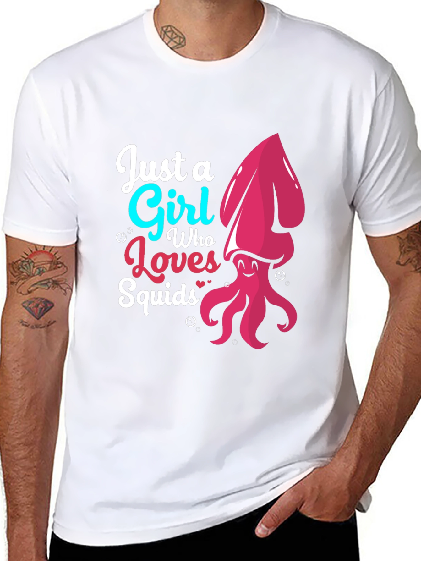 Just A Girl Who Loves Squids Graphic T-Shirt