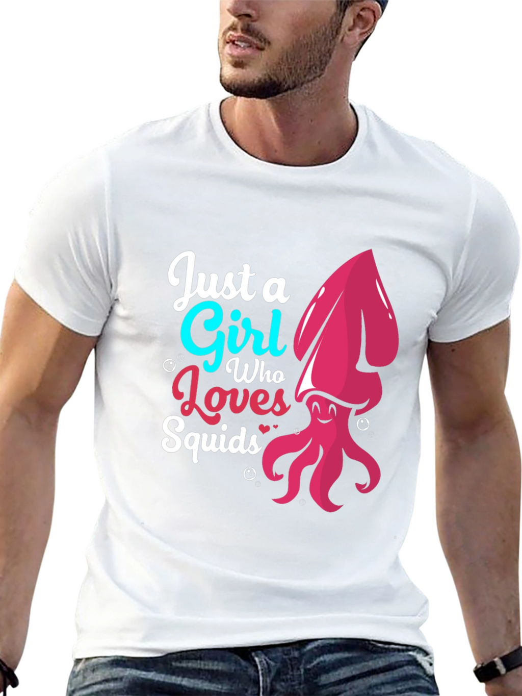 Just A Girl Who Loves Squids Graphic T-Shirt