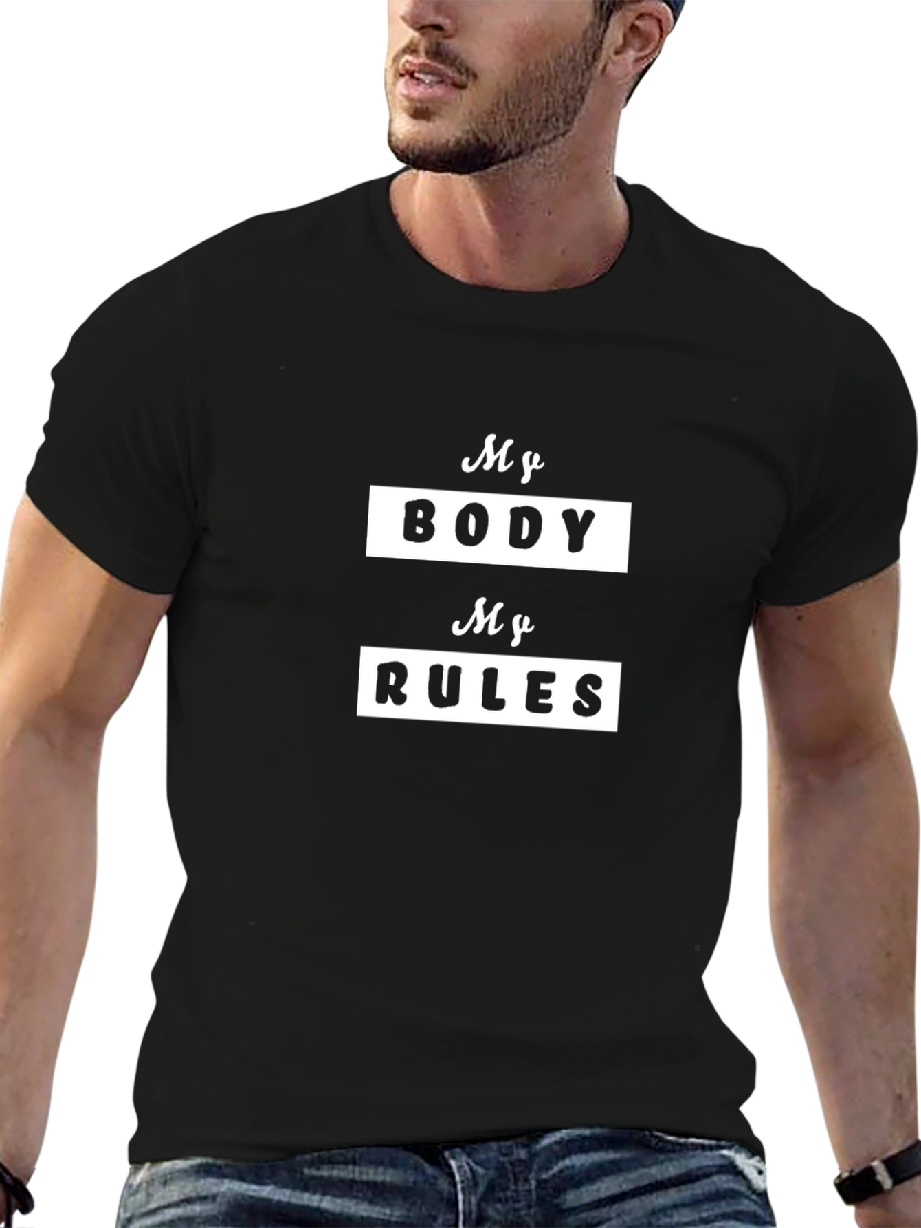 My Body My Rules Graphic Tee - Black