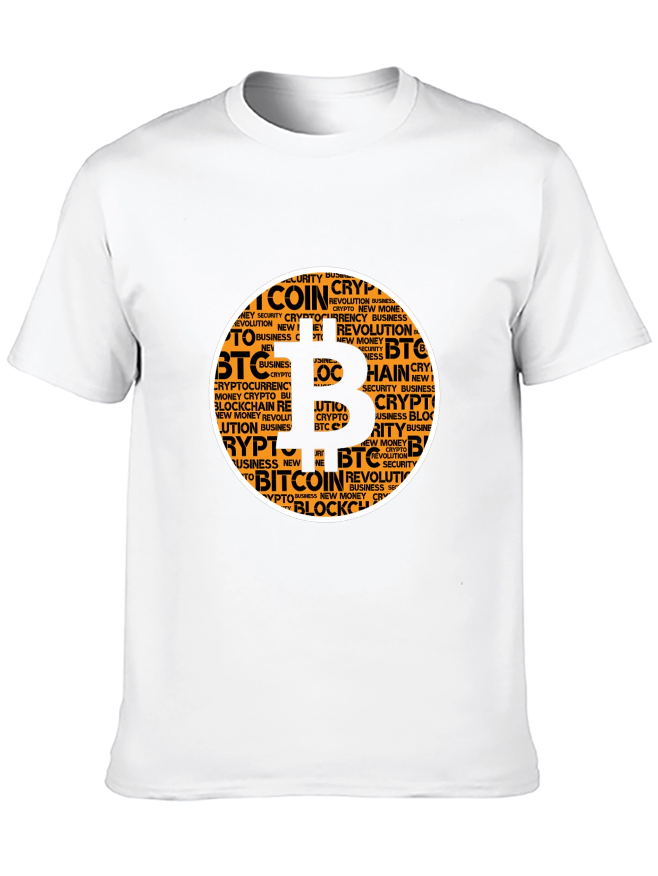 Bitcoin Crypto Word Art T-Shirt