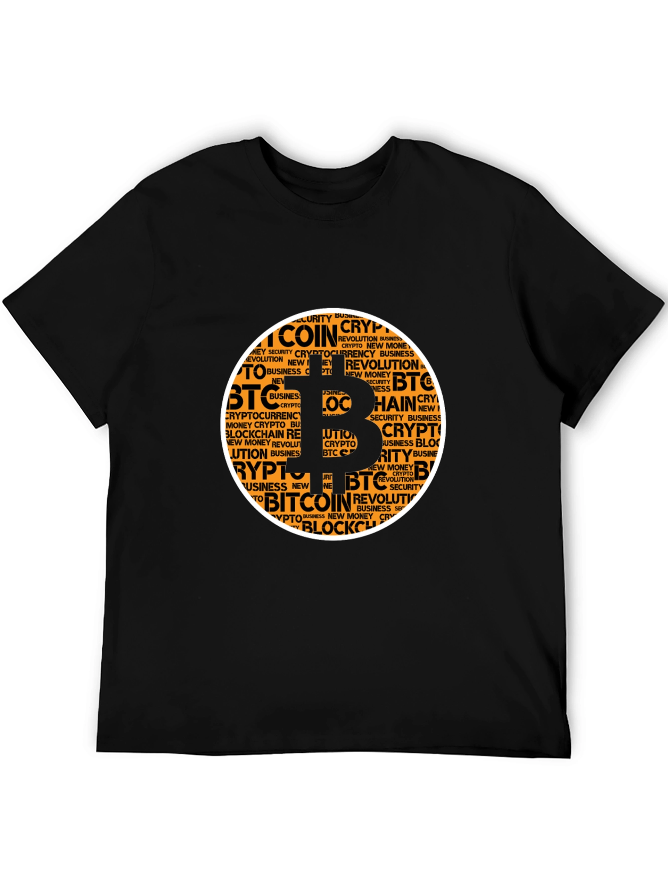 Bitcoin Crypto Word Art T-Shirt