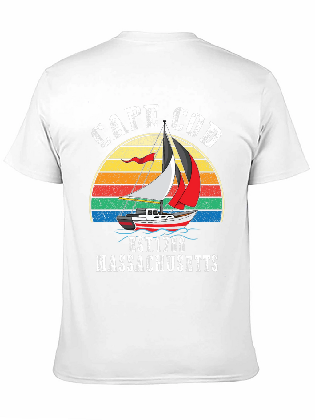 Cape Cod Massachusetts Sailboat T-Shirt