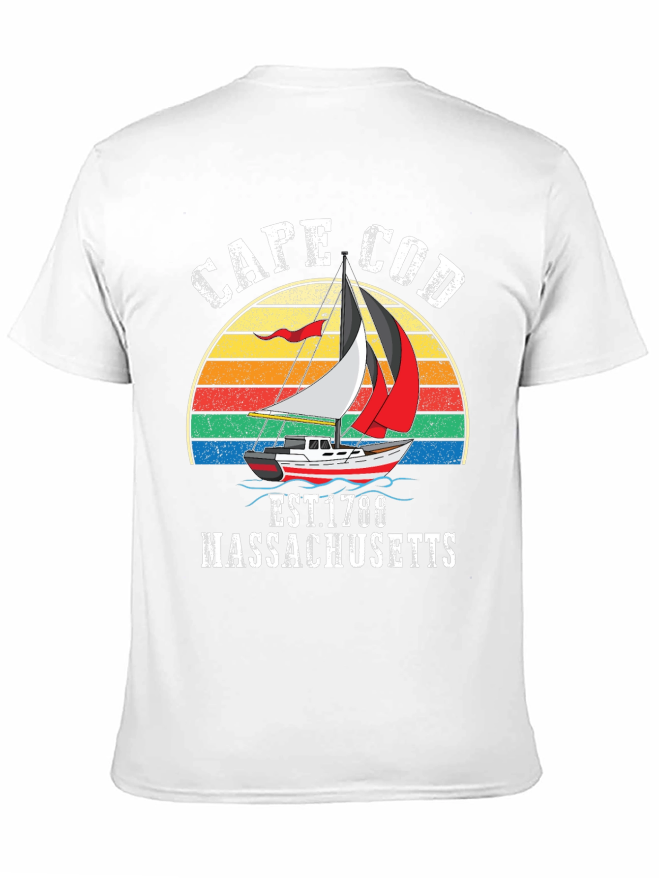 Cape Cod Massachusetts Sailboat T-Shirt