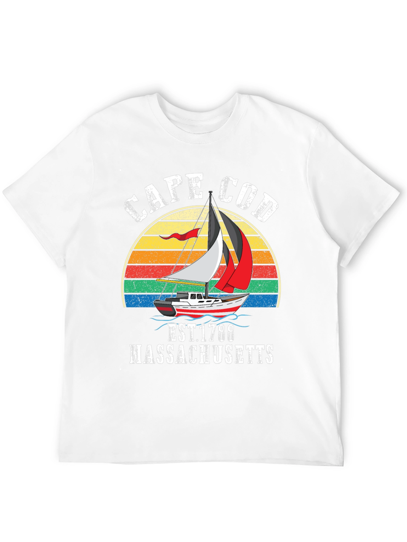 Cape Cod Massachusetts Sailboat T-Shirt