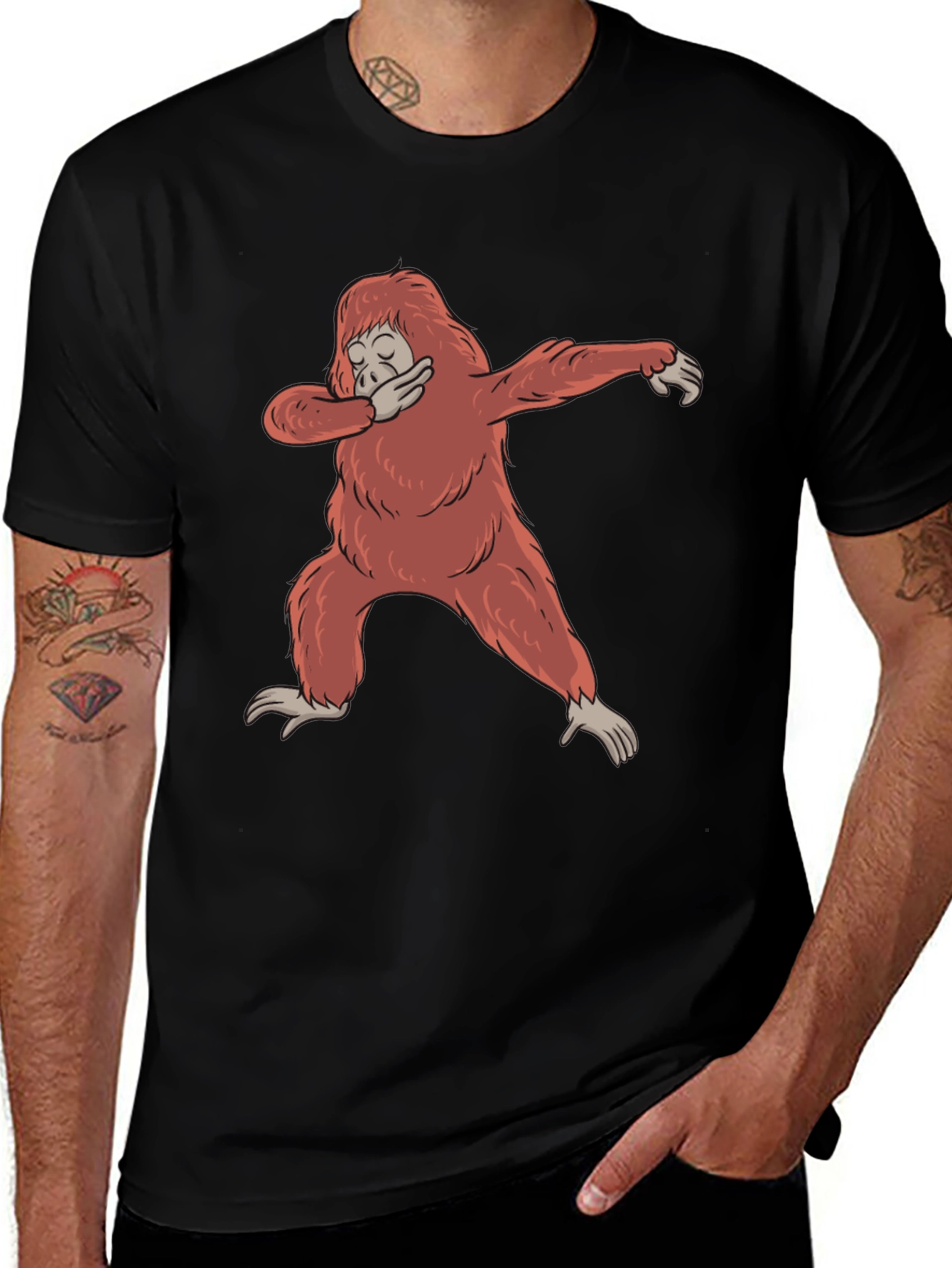 Dabbing Orangutan Graphic Tee