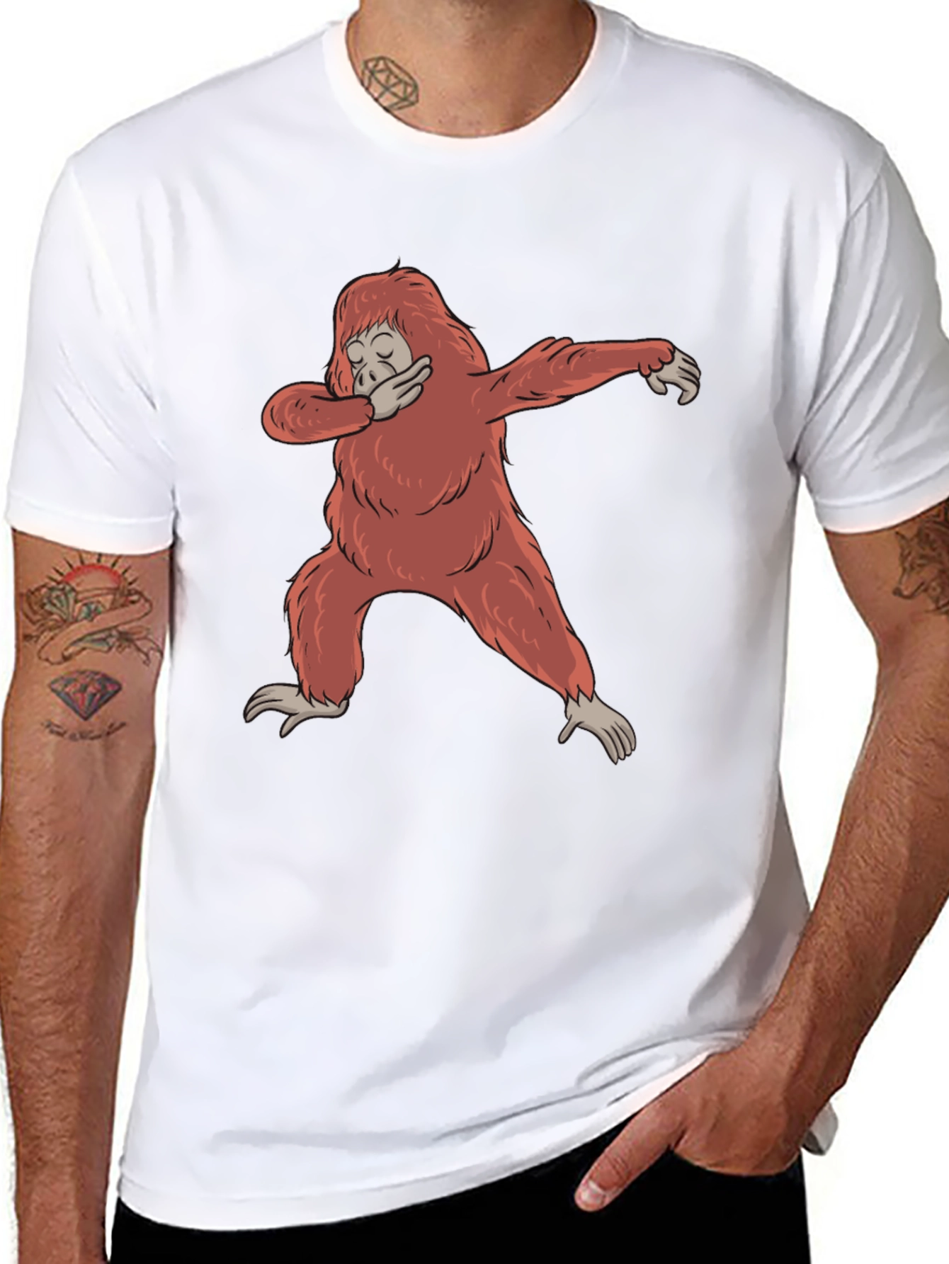 Dabbing Orangutan Graphic Tee