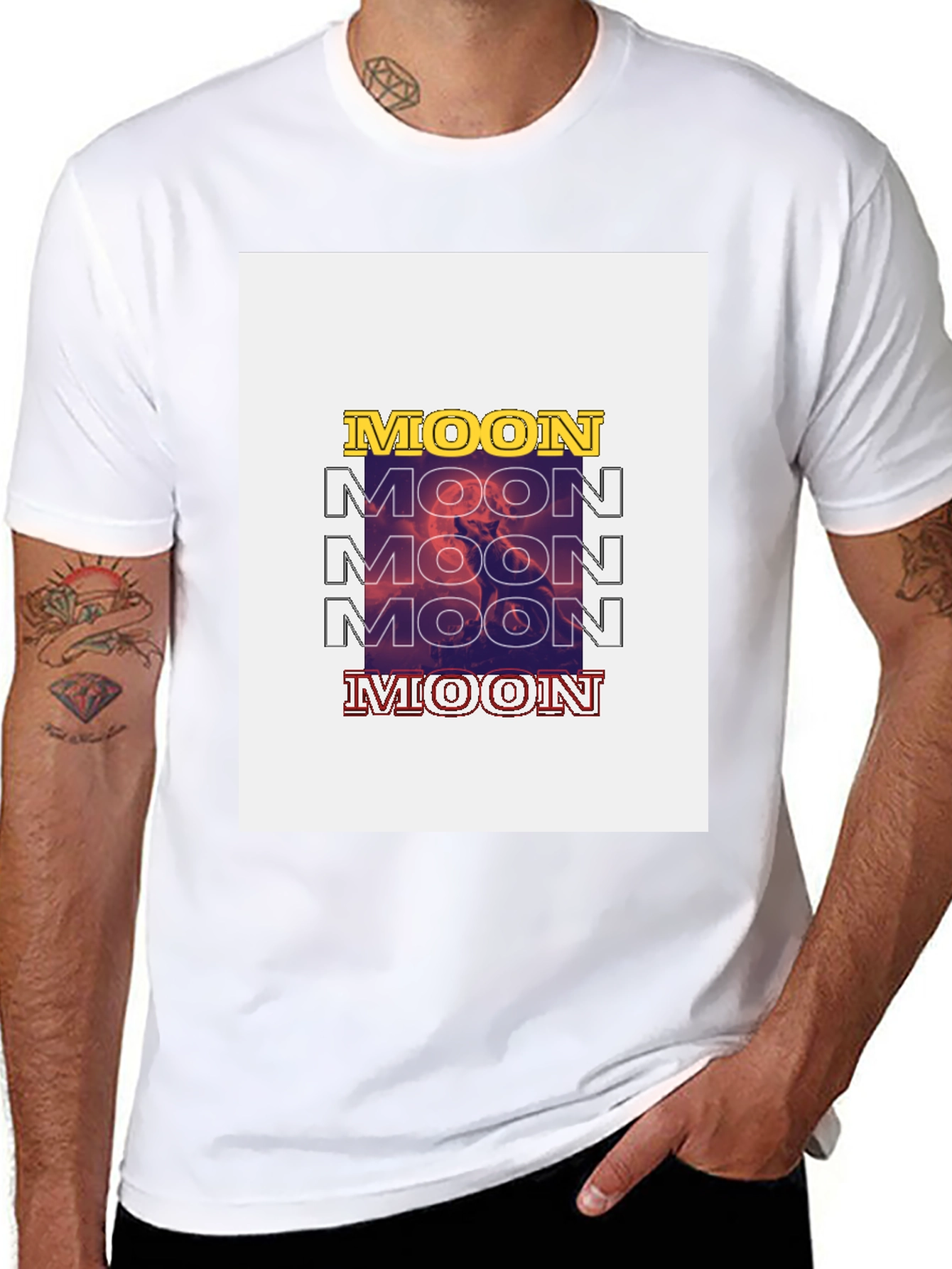 Moon Graphic T-Shirt - Trendy Streetwear