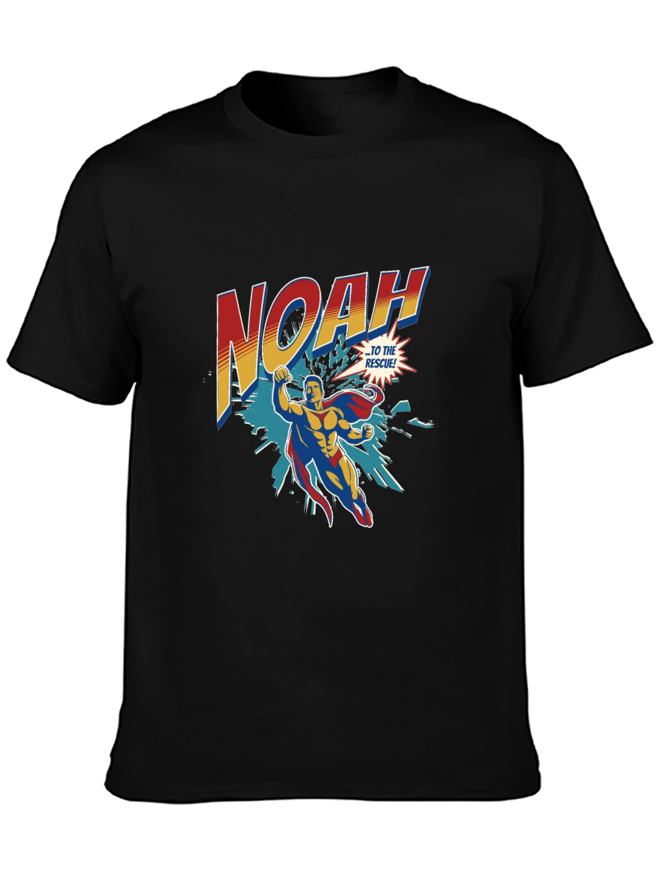Noah Superhero T-Shirt - Personalized Comic Style Tee