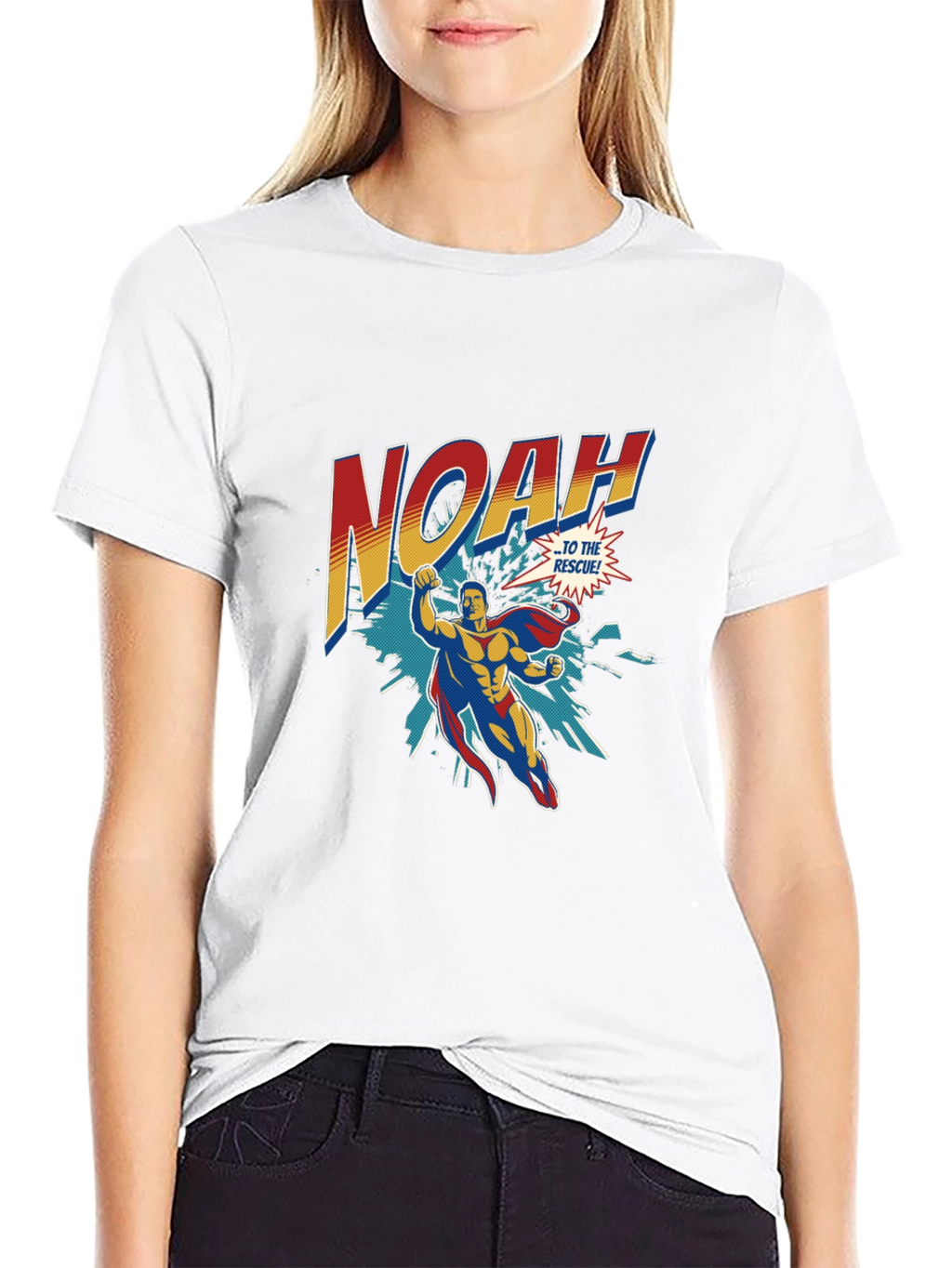Noah Superhero T-Shirt - Personalized Comic Style Tee