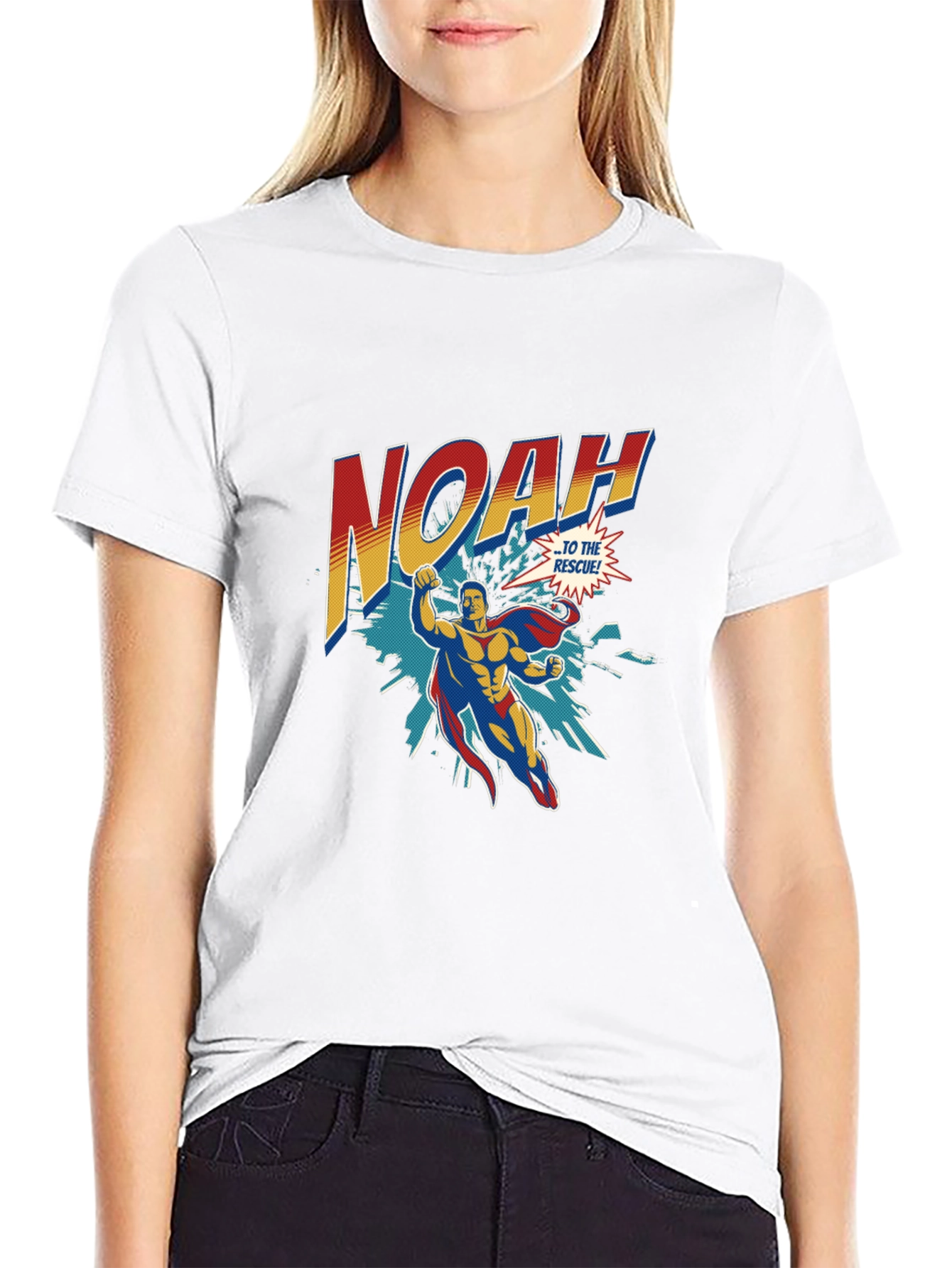 Noah Superhero T-Shirt - Personalized Comic Style Tee