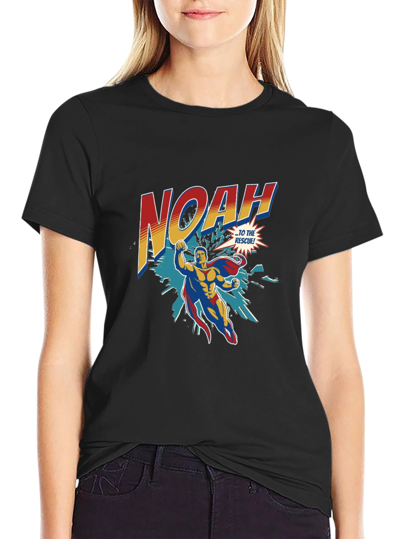 Noah Superhero T-Shirt - Personalized Comic Style Tee