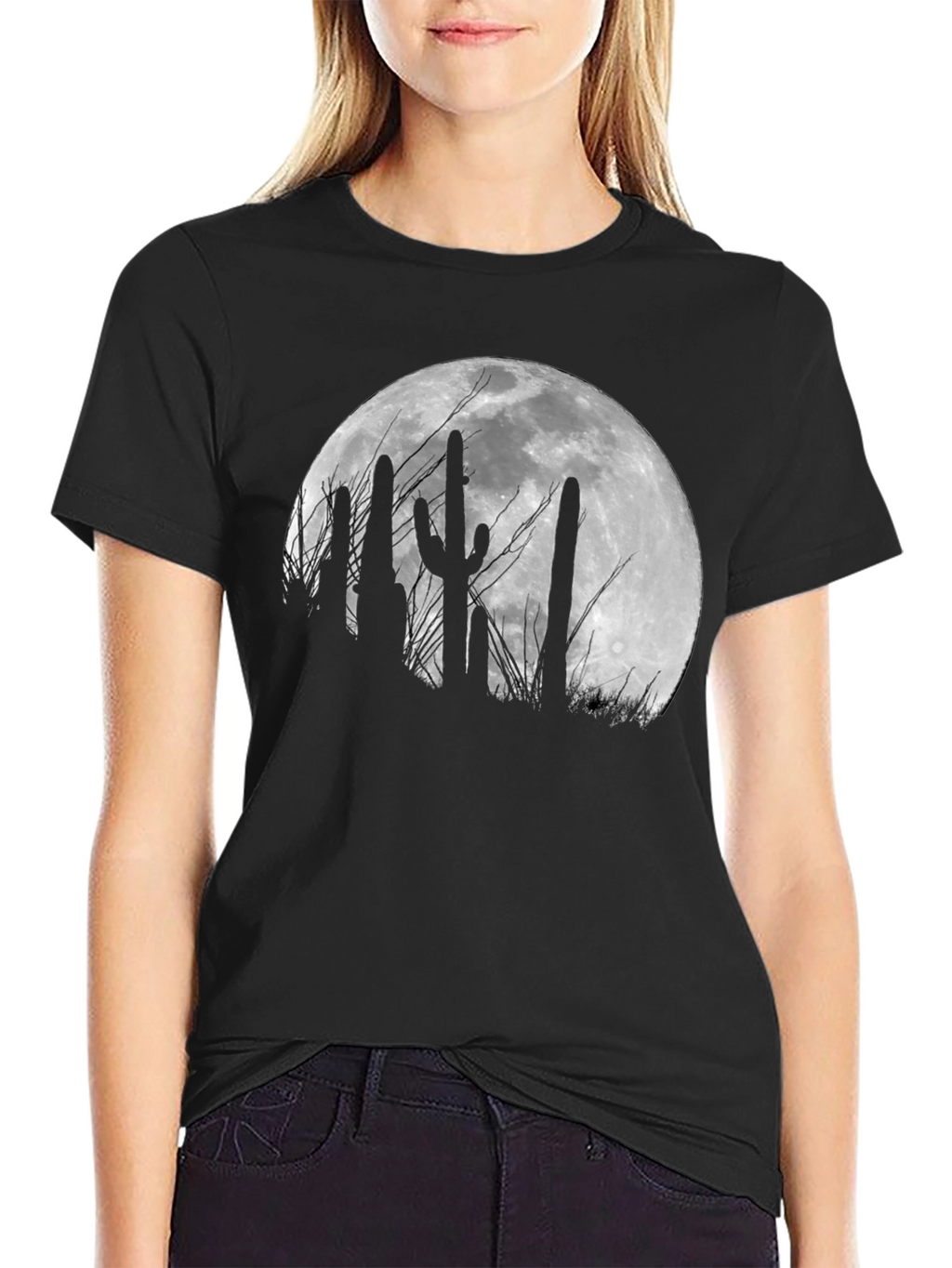 Cactus Moon Black T-Shirt