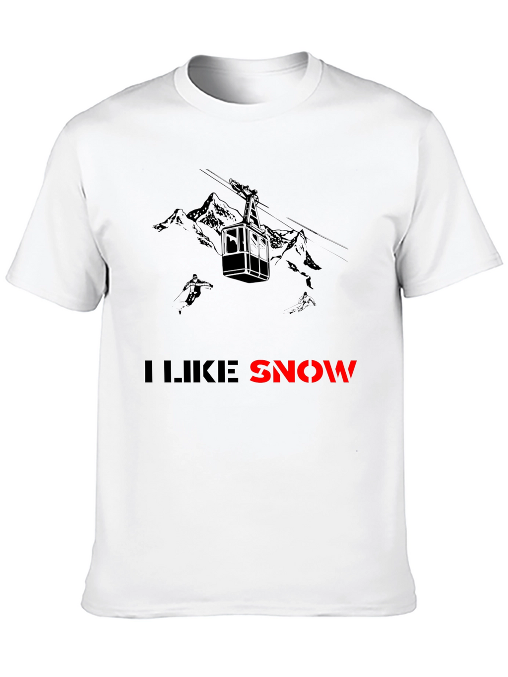 I Like Snow T-Shirt: Ski Gondola & Mountains
