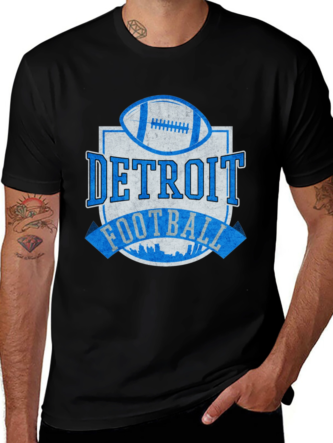 Detroit Football Graphic T-Shirt
