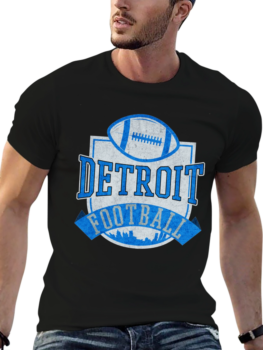 Detroit Football Graphic T-Shirt