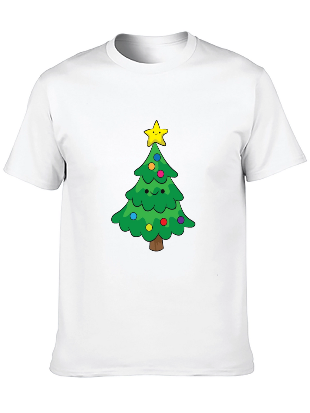 Festive Christmas Tree Graphic Tee - Holiday Cheer